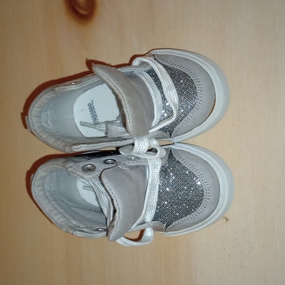 Glitter and Canvas Hightop Sneakers - Picture 2 of 9